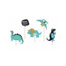 5 Cake Topper Dinosaurier Party